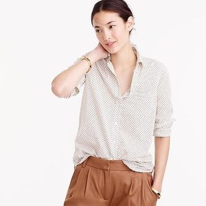 NWOT J crew polka dot boy shirt Sz 10 tall (t43)